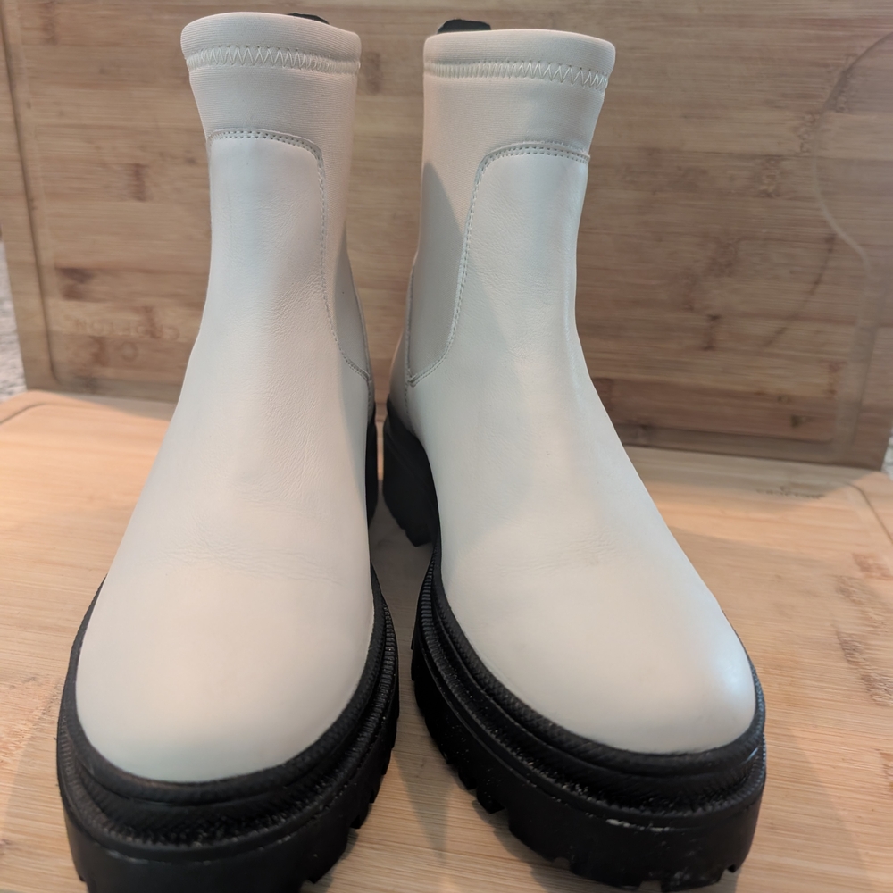 Harley-Davidson Gray Combat Moto Boots with Chunky Sole - Picture 4 of 6